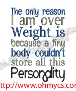 Weight Personality Embroidery Design