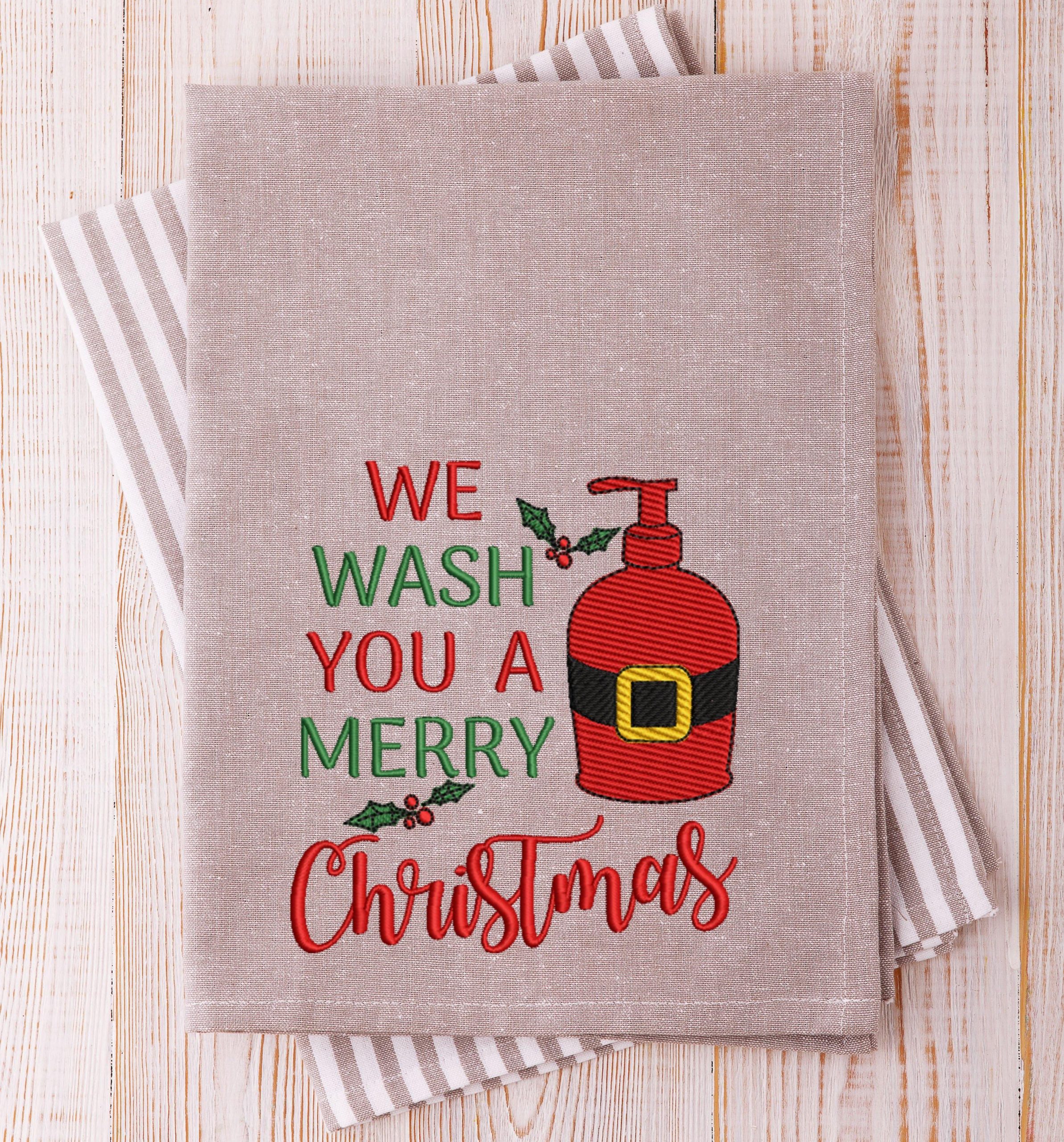 We Wish You Christmas Embroidery Design