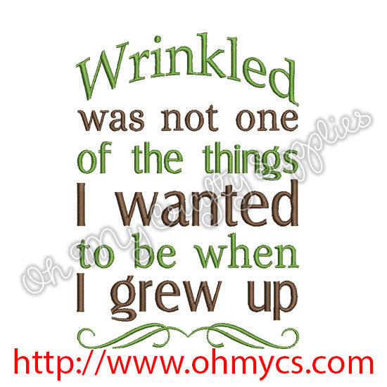 When I Grew Up Embroidery Design