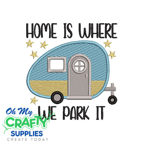 Where we park 722 Embroidery Design