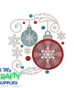 Whimsical Snowflake Ornaments Embroidery Design