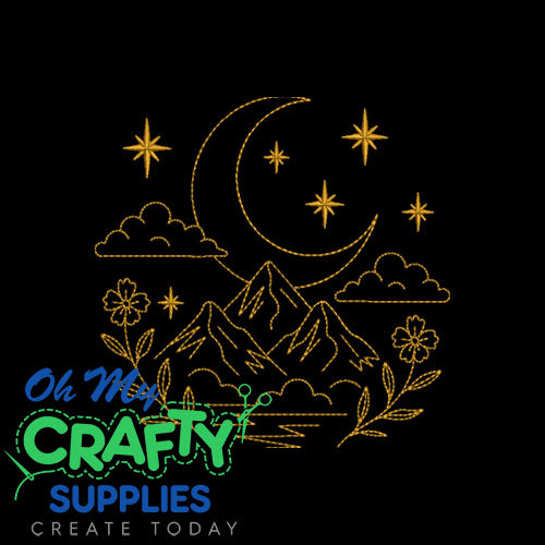 Wildflower Night Embroidery Design