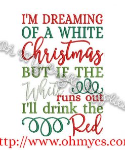 Christmas Wine Embroidery Design