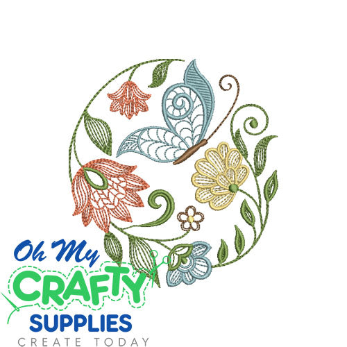 Winged Harmony Embroidery Design