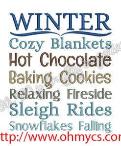 Winter Embroidery Design