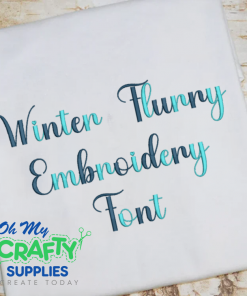 Winter Flurry Embroidery Font (BX Included) (FM)