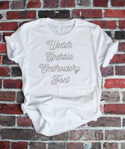 Winter Sparkle Embroidery Font (BX included)