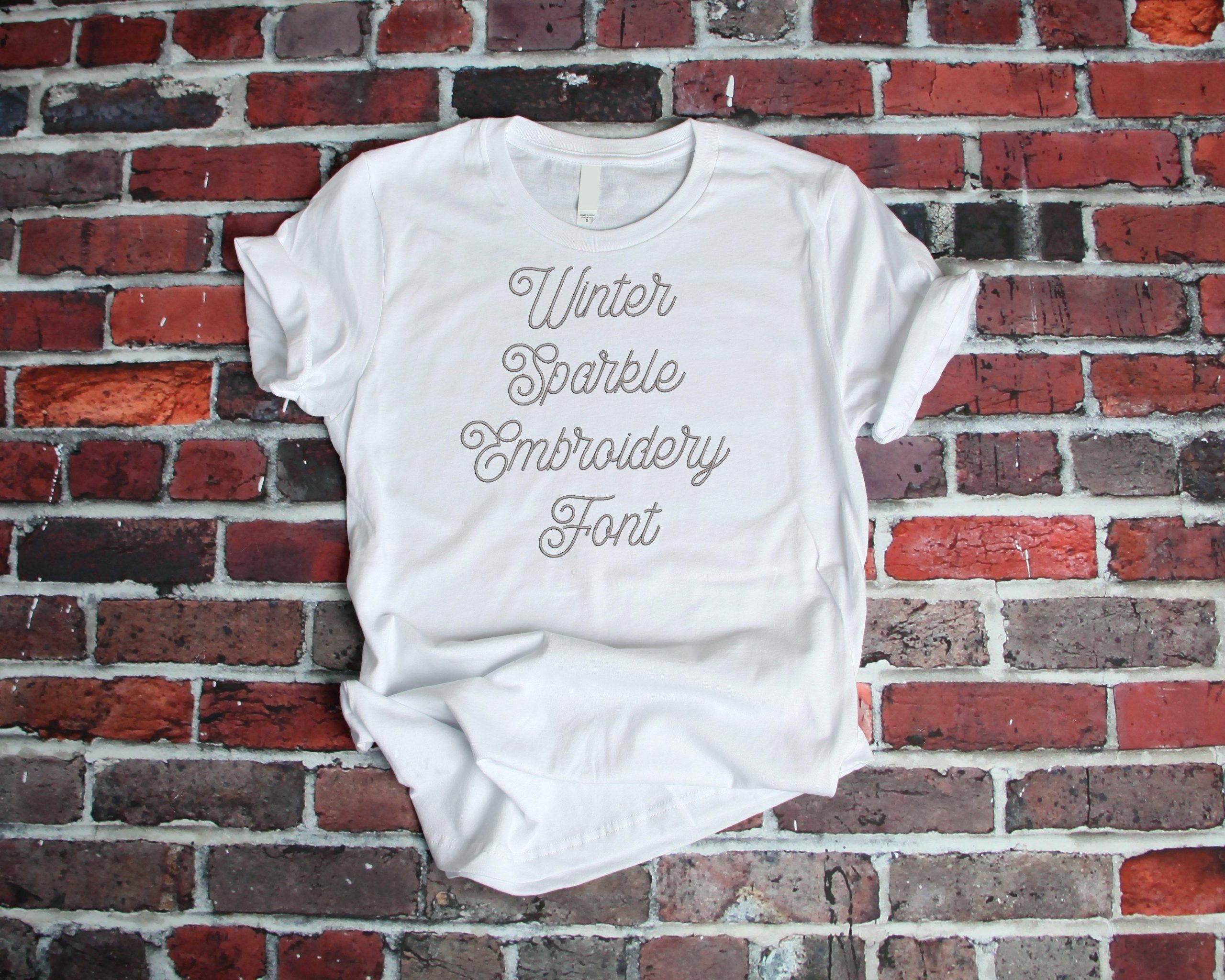 Winter Sparkle Embroidery Font (BX included)