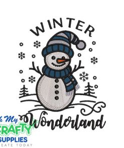 Winter Wonderland Snowman 1129 Embroidery Design