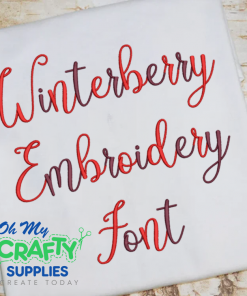 Winterberry Embroidery Font (BX Included) (FL)