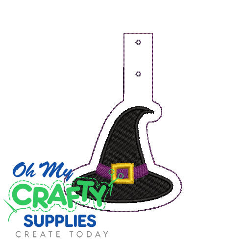 Witch Hat Key Fob Embroidery Design (KFC)