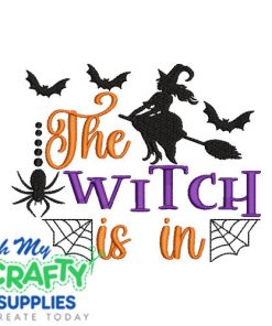 Witch is in Embroidery Design
