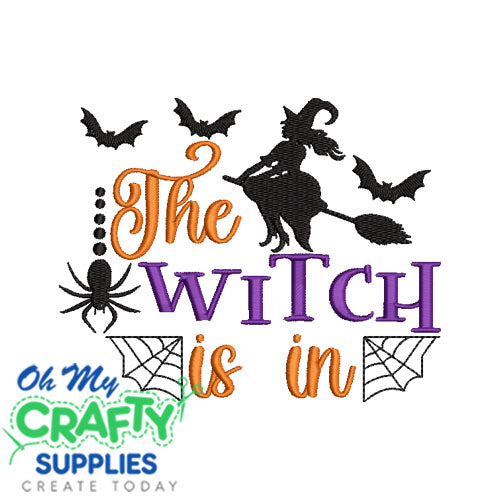 Witch is in Embroidery Design