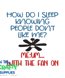 With the Fan on Embroidery Design
