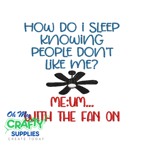 With the Fan on Embroidery Design