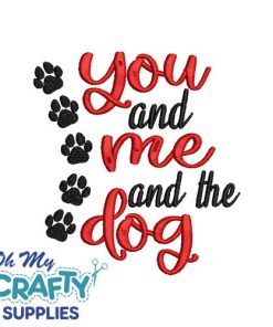 You Me Dog Embroidery Design