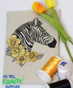 Floral Zebra 5222 Embroidery Design
