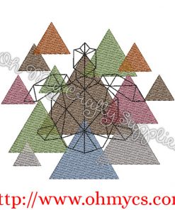 Abstract Turtle Embroidery Design