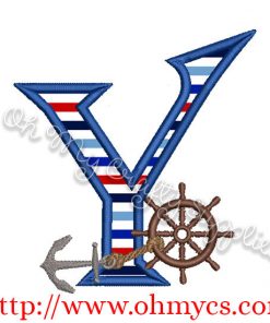 Y Algerian Anchor Letter Applique Design
