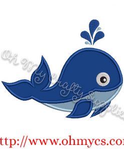 Another Whale Applique Design