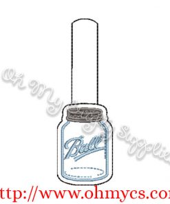 ITH Jar Key Fob Embroidery Design