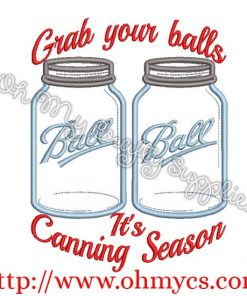 It's Canning Season Embroidery Design