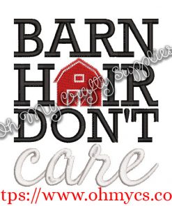 Barn Hair Embroidery Design