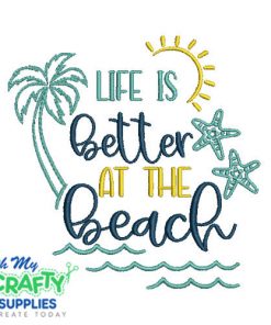 Beach Life 528 Embroidery Design