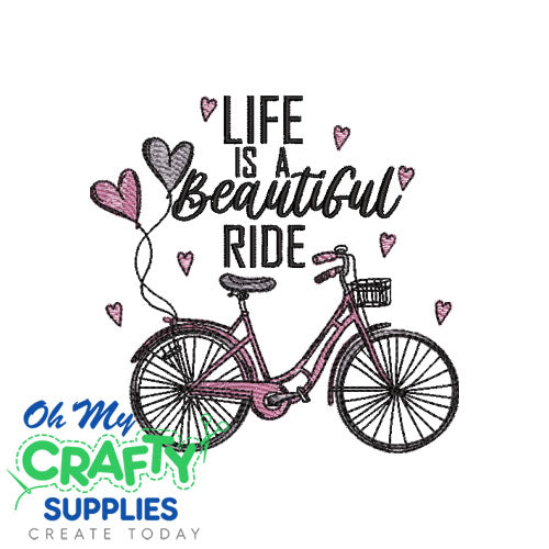 Beautiful Ride Sketch 1823 Embroidery Design