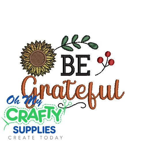 Be Grateful 82523 Embroidery Design