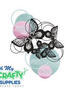 Butterfly Circles 26 Embroidery Design