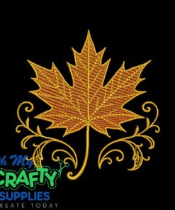 Golden Autumn Filigree Embroidery Design