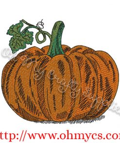Blended Pumpkin Embroidery Design