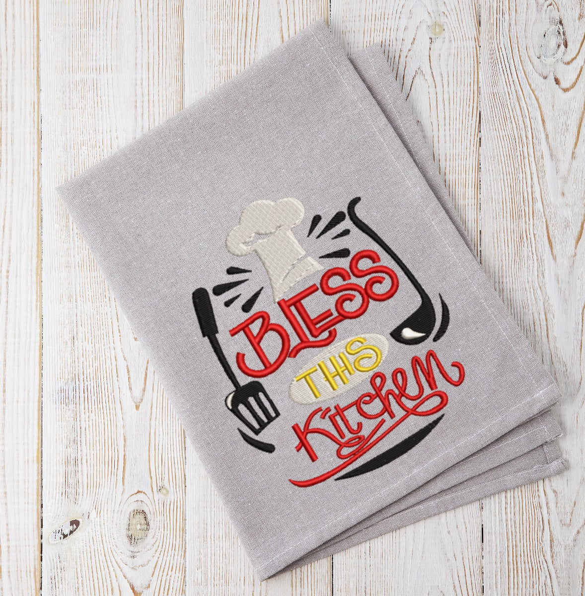 Bless this Kitchen 2.0 Embroidery Design