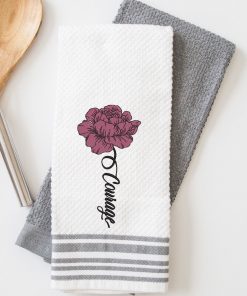 Botanical Rose Courage Embroidery Design