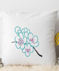 Branch with Flowers Embroidery Design