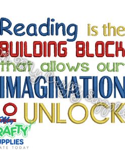 Building Block to Imagination Embroidery Design