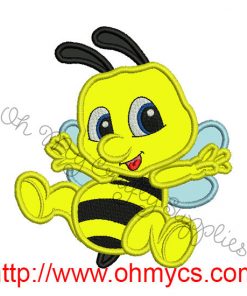 Bumble Bee Applique Embroidery Design