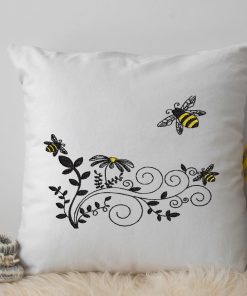 Bumble Bee Spring Vine Embroidery Design