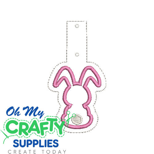 Bunny 25 Key Fob Embroidery Design (KFC)