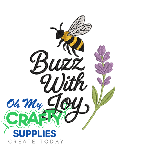 Buzz with Joy Embroidery Design