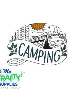 Camping Scene 710 Embroidery Design