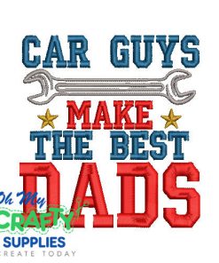 Car Dads Embroidery Design
