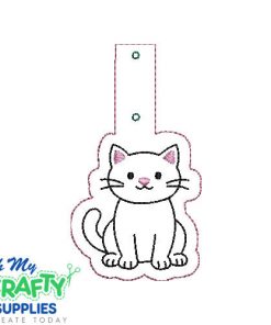 Cat Key Fob Embroidery Design (KFC)