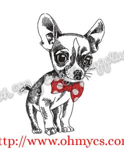Sketch Chihuahua Embroidery Design