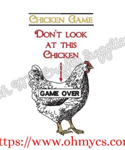 Chicken Game Embroidery Design