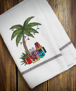 Christmas Palm Tree Embroidery Design