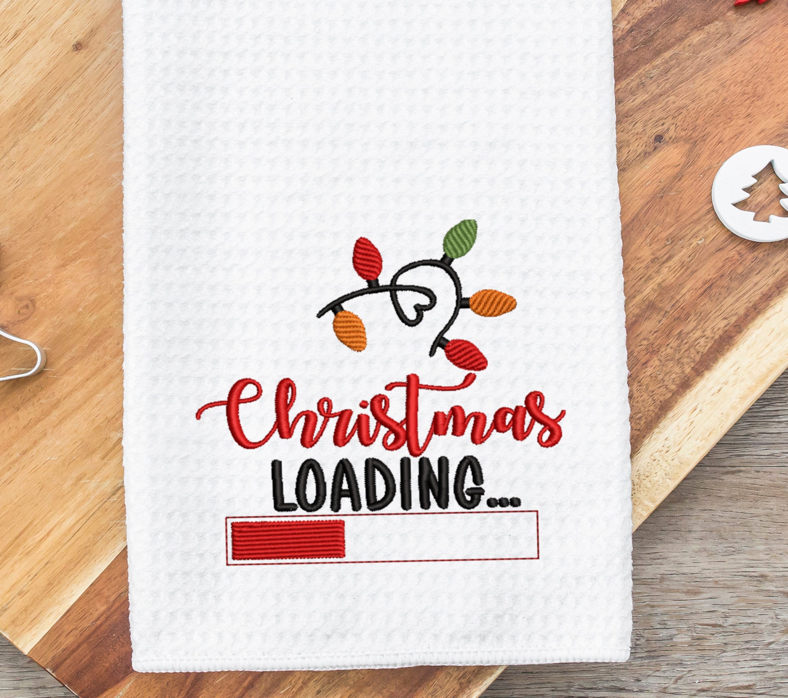 Christmas Loading... Embroidery Design