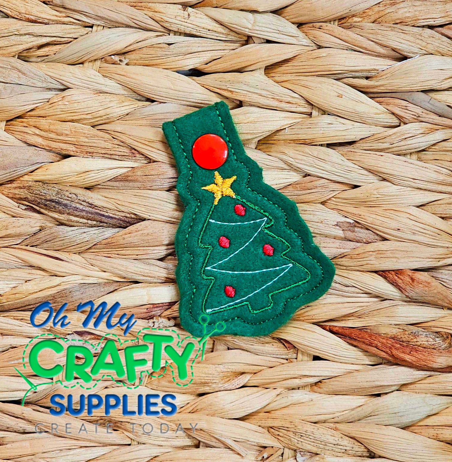 Christmas Tree Key Fob Embroidery Design (KFC)