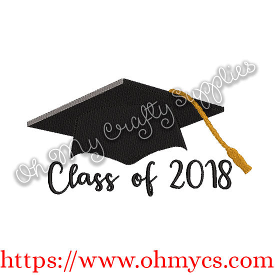 Class of 2018 Embroidery Design